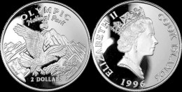 Cook Islands 2 Dollar 1996- Olympic National Park Proof - Cookeilanden