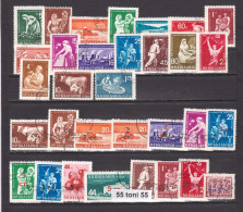 1959/1961 -1962  Bulgarian Economy+Surcharge  Mi-145/51+1187/93+1234/36+1282/94+1287b 32v.-used (O) Bulgaria /Bulgarie - Used Stamps