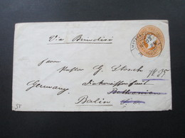 Indien 1898 GA Umschlag Mayavabam Via Brindisi Nach Berlin Sea Post Office B No. 21 - 1902-11 Roi Edouard VII