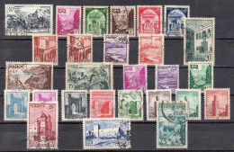 MAROC ENTRE N° 293 Et 361  27 TIMBRES DIFFERENTS OBLITERES(1950-1956) - Used Stamps