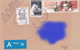 From Belgium To Italy - 2001 - Lettres & Documents