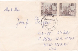 From Czechoslovakia To USA - Storia Postale