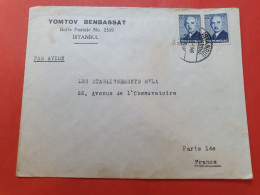 Turquie - Enveloppe Commerciale De Istanbul Pour Paris En 1948 - D 505 - Lettres & Documents