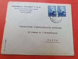 Turquie - Enveloppe De Istanbul Pour Paris En 1948 - D 509 - Covers & Documents