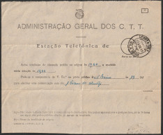 Telegram/ Telegrama - Viana Do Alentejo > ESTAÇÃO TELEFÓNICA De Vila Boim. 1949 - Cartas & Documentos