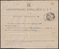 Telegram/ Telegrama - Viana Do Alentejo > ESTAÇÃO TELEFÓNICA De Vila Boim. 1949 - Storia Postale