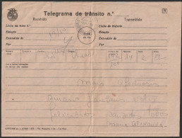 Telegram/ TELEGRAMA De TRÂNSITO - Chiado, Lisboa > S. Martinho Do Porto -|- Postmark - S. Martinho Do Porto. 1959 - Cartas & Documentos