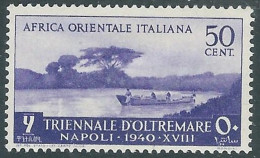 1940 AFRICA ORIENTALE ITALIANA TRIENNALE OLTREMARE 50 CENT MH * - I39-10 - Italienisch Ost-Afrika