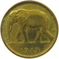 BELGIAN CONGO 1 FRANC 1949 #s088 0579 - 1945-1951: Regencia