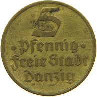 GERMANY WEIMAR 5 PFENNIG 1932 DANZIG #s088 0489 - 5 Rentenpfennig & 5 Reichspfennig