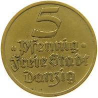 GERMANY WEIMAR 5 PFENNIG 1932 DANZIG #s088 0491 - 5 Rentenpfennig & 5 Reichspfennig