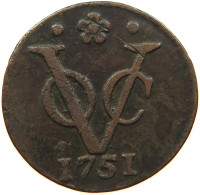 NETHERLANDS DUIT 1751 HOLLAND #s084 0427 - Monete Provinciali