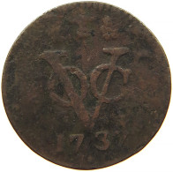 NETHERLANDS DUIT 1737 WEST FRIESLAND #s084 0429 - Monete Provinciali
