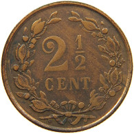 NETHERLANDS 2 1/2 CENTS 1894 #s086 0187 - 2.5 Centavos