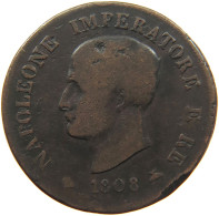 ITALY STATES SOLDO 1808 M NAPOLEON I. #s081 0713 - Napoléonniennes