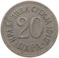 SERBIA 20 PARA 1912 Petar I. (1903-1918) #s087 0435 - Serbie