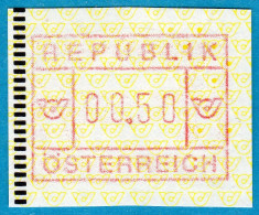 1988 Österreich Austria Automatenmarken ATM 2.1 B Bräunlichrot / 00.50S ** Frama Vending Machine Distributeur Etiquetas - Machine Labels [ATM]