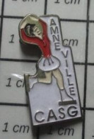 1012C Pin's Pins / Beau Et Rare : THEME : SPORTS / PATINAGE ARTISTIQUE AMNEVILLE CASG - Kunstschaatsen