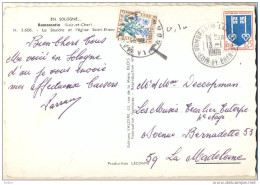 4cp-439: N°T99: LA MADELEINE NORD / Cp Romorantin (Loir-et-cher) La Sauldre Et L'église Saint-Etienne... - Autres & Non Classés