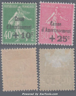 40c Et 50c De La 3ème Série Caisse D'Amortissement Neuf * TB (Y&T N° 253 Et 254, Cote 55€) - 1927-31 Caisse D'Amortissement