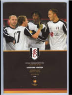 Official Program UEFA Europa League 2009-10 Fulham FC England - Shakhtar Donetsk Ukraine - Bücher