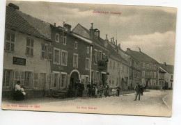 88 CORCIEUX La Rue Henry Attroupement Devant CAFE Et Restaurant André  écrite En 1917  D05 2022 - Corcieux