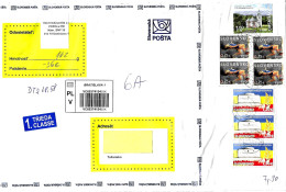 SLOVACCHIA SLOVENSKO - 2023 BRATISLAVA Raccomandata-assicurata Con 8 Francobolli Su Busta Plastificata - 17291 - Brieven En Documenten