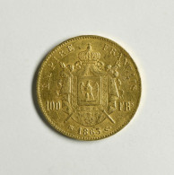 Superbe & Rare Pièce De 100 Francs Or Napoléon III Strasbourg 1863 G. 1136 - 100 Francs (goud)