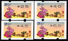 Macao - 2023 - Lunar New Year Of The Rabbit - Mint ATM Stamp Set - Automaten
