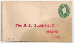 ENVELOPE 2 Cents The B. F. Goodrich Co., AKRON, OHIO. (STAIN) - 1901-20