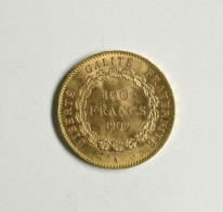 Superbe & Rare Pièce De 100 Francs Or Génie Paris 1909 G. 1137 - 100 Francs (oro)