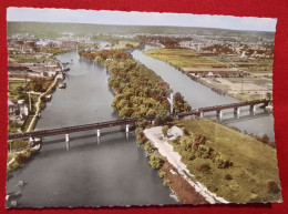 CPSM Grand Format - En Avion Au Dessus De.. Carrières-sur-Seine -(Yvelines )  -  L'Ile Fleurie - Carrières-sur-Seine