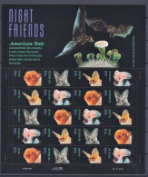 258 ETATS UNIS (USA) 2002 - Yvert 3378/81 X 4 Adhesif Feuille - Chauve Souris Rousse Gris - Neuf ** (MNH) Sans Charniere - Nuevos