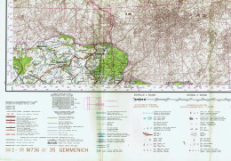 Institut Géographique Militaire Be - "GEMMENICH" - N° 35 - Edition: 1977 - Echelle 1/50.000 - Topographische Kaarten