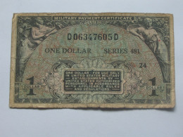 1 One Dollar  - Série 481 Military Payment Certificate    ***** EN ACHAT IMMEDIAT ***** - 1951-1954 - Reeksen 481