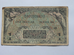 1 One Dollar  - Série 481 Military Payment Certificate    ***** EN ACHAT IMMEDIAT ***** - 1951-1954 - Reeksen 481