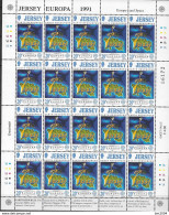 1991 Jersey  Mi. 539-42** MNH  Europa: Europäische Weltraumfahrt. - 1991