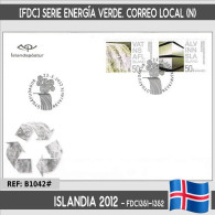 B1042# Islandia 2012 [FDC] Energía Verde. Correo Local (N) - FDC
