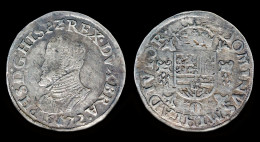 Southern Netherlands Brabant Filips II 1/2 Filipsdaalder 1572 - 1556-1713 Países Bajos Españoles