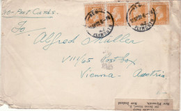 NEW ZEALAND 1922 LETTER SENT FROM PLYMOUTH TO VIENNA - Brieven En Documenten