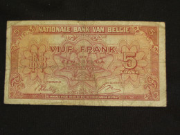 5 Francs - VYF FRANK - Banque Nationale De Belgique - 1943  **** EN ACHAT IMMEDIAT **** - 5 Francos
