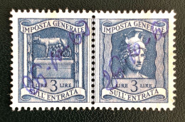 Imposta Generale Sull'entrata - Lire 3 - Revenue Stamps