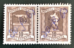 Imposta Generale Sull'entrata - Lire 10 - Revenue Stamps