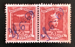 Imposta Generale Sull'entrata - Lire 20 - Revenue Stamps