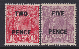 Australia, Scott 106-107 (SG 119-120), MLH - Mint Stamps