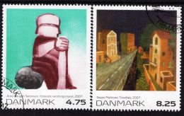 Denmark - 2007 - Art - Arne Sorensen And Seppo Mattinen - Cancelled Stamp Set - Used Stamps
