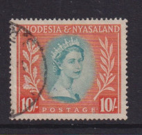 RHODESIA AND NYASALAND   - 1954 Elizabeth II 10s Used As Scan - Rhodesië & Nyasaland (1954-1963)