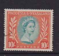 RHODESIA AND NYASALAND   - 1954 Elizabeth II 10s Used As Scan - Rhodesia & Nyasaland (1954-1963)