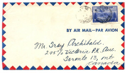 Canada, Newfoundland, Windsor Ca. 1945 Nach Toronto, Michel-Nr. 241 - Enteros Postales