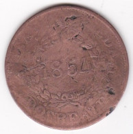 Argentine . Buenos Aires. 2 Reales 1854 . En Cuivre, KM# 9 - Argentine